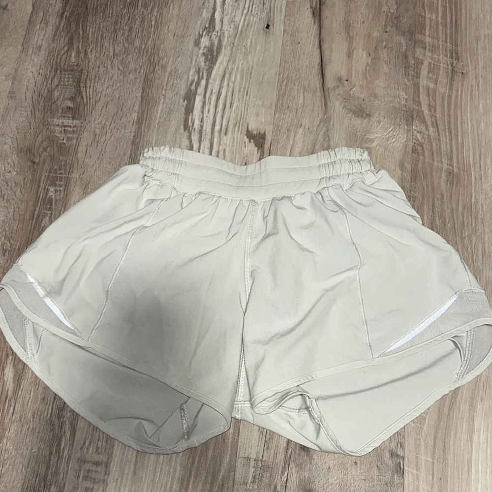 Lululemon Light Bone Hotty Hot Shorts